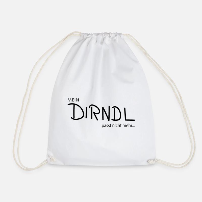 Dirndl Wiesn woman costume - Drawstring Bag - white