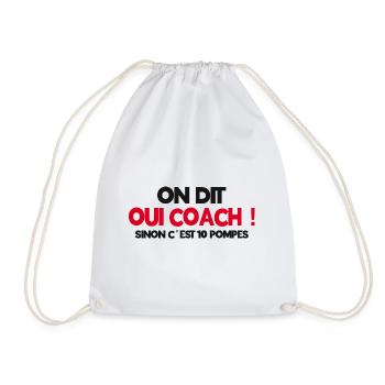 Citation sport humour coach sportif - Sac de sport léger - blanc - Devant