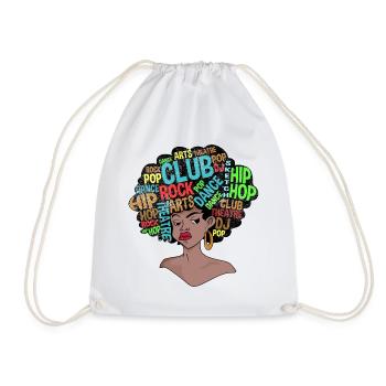 Chemise Afro Retro Disco 70s - Sac de sport léger - blanc - Devant