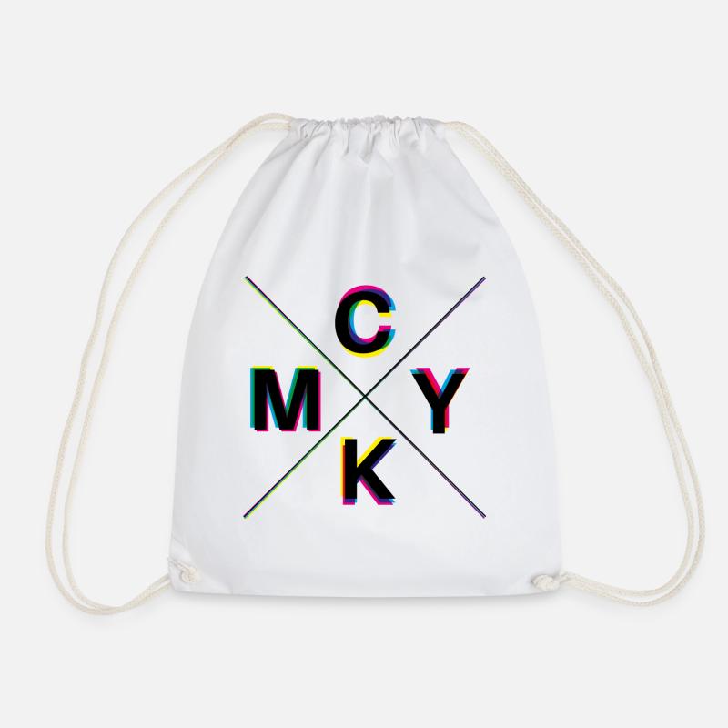 CMYK - Drawstring Bag - white