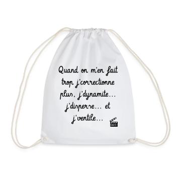Tontons Flingueurs J'dynamite J'disperse J'ventile - Sac de sport léger - blanc - Devant