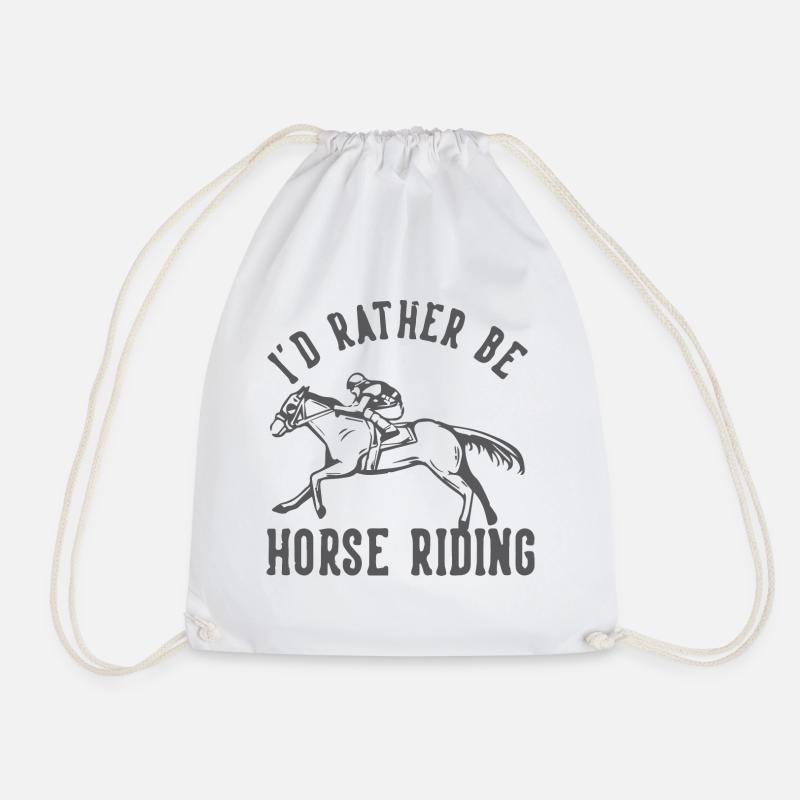Horse riding - Drawstring Bag - white
