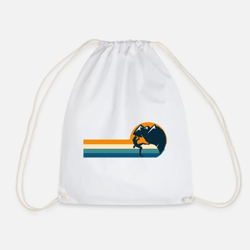 Climbing Wall Climbing Sport Climbing - Drawstring Bag - white