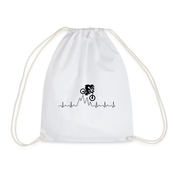 downhill4 - Drawstring Bag - white - Front
