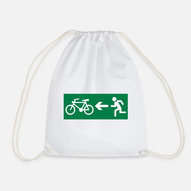 cycling - Drawstring Bag - white