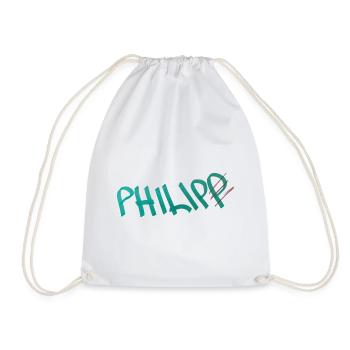 Geburtstagsgeschenk für Philip - Turnbeutel - Weiß - Vorne
