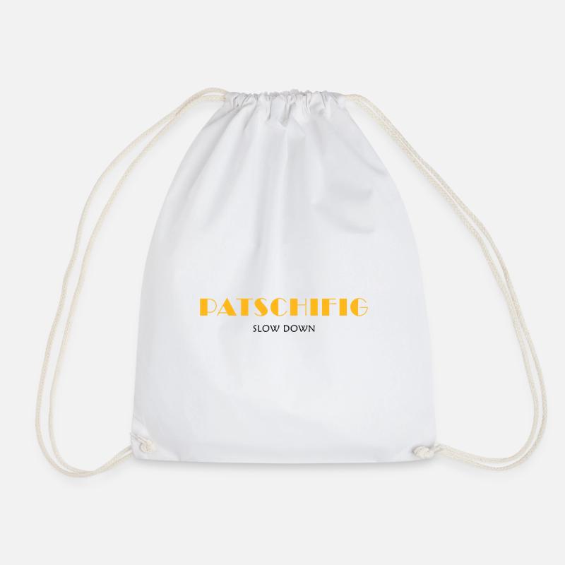 PATSCHIFIG slow down - Drawstring Bag - white