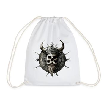 Viking Skull Dark - Turnbeutel - Weiß - Vorne