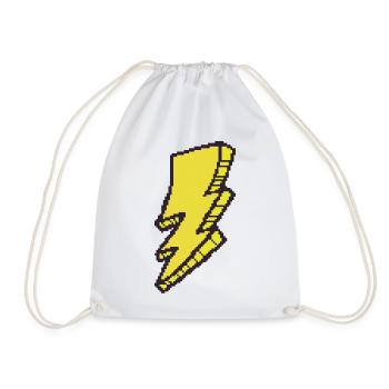 Pixel-Art Lightning - Sac de sport léger - blanc - Devant
