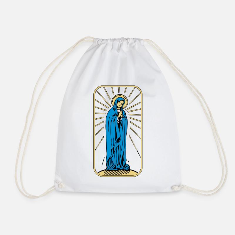 Heilige Maria ohne Hintergrund - Turnbeutel - Weiß