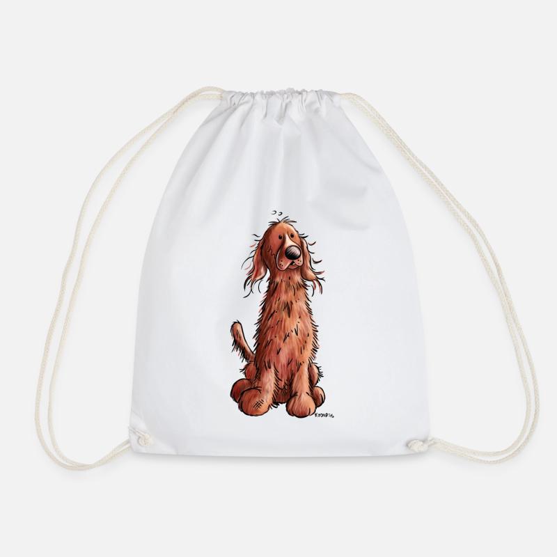 Süßer Irish Setter - Turnbeutel - Weiß