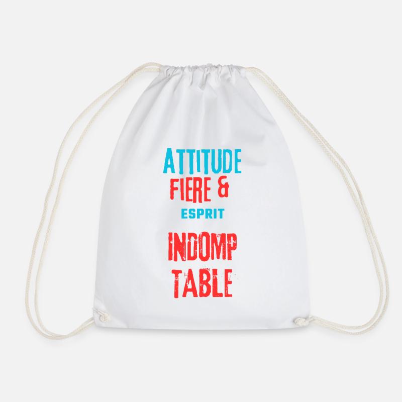 Proud and indomitable - Drawstring Bag - white