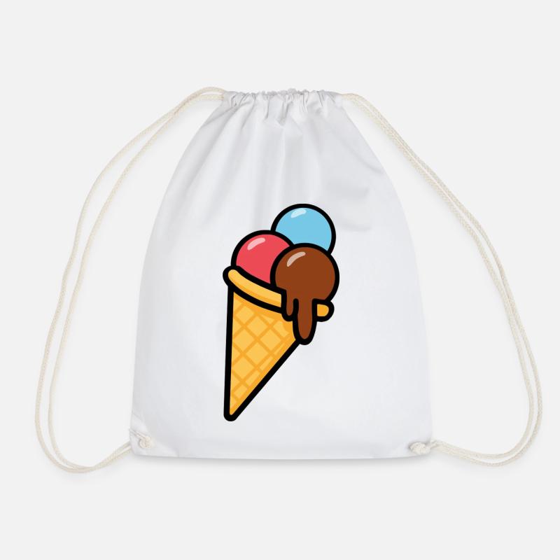 Glace logo  - Drawstring Bag - white