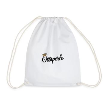 Ossiperle – East Germany Gift for Women - Drawstring Bag - white - Front
