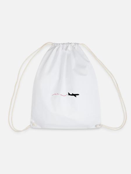 readyforadventure - Drawstring Bag - white