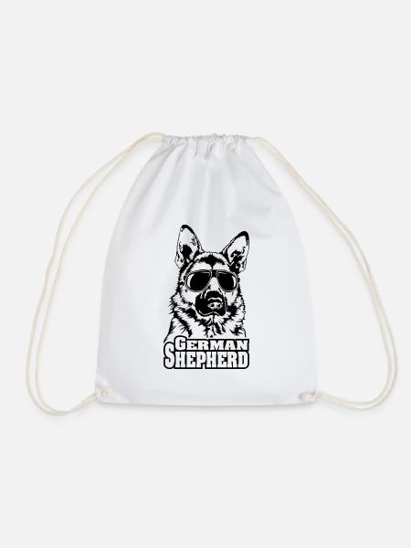 GERMAN SHEPHERD cool Sonnenbrille Hunde Hund - Turnbeutel - Weiß