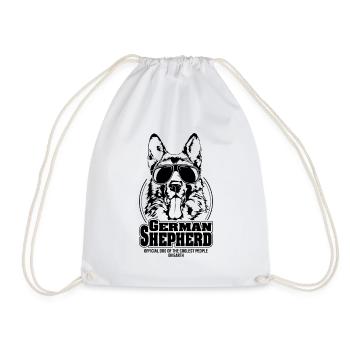 GERMAN SHEPHERD coolest people dogs saying dog - Drawstring Bag - white - Front