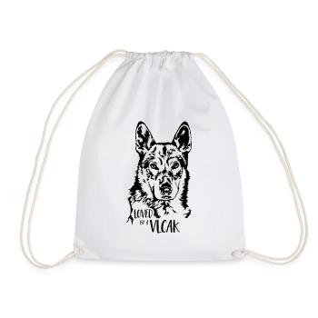 Loved by a Vlcak Hundespruch Wolfhunde Wilsigns - Turnbeutel - Weiß - Vorne
