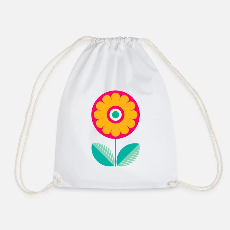 Süße bunte Blume - Turnbeutel - Weiß