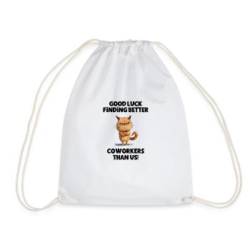 Gift for a colleague who is leaving - Drawstring Bag - white - Front