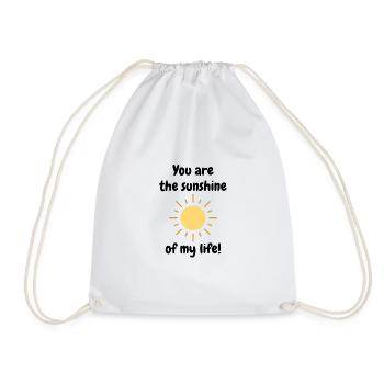 You are the sunshine of my life - Drawstring Bag - white - Front