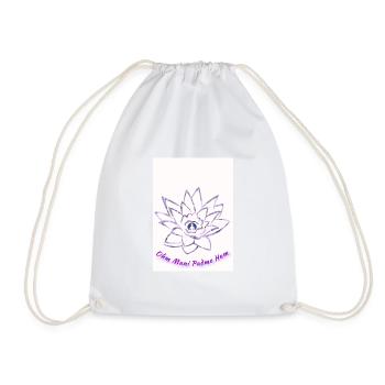 Lotus flower - Drawstring Bag - white - Front