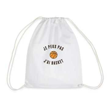 je peux pas j'ai basket - Sac de sport léger - blanc - Devant