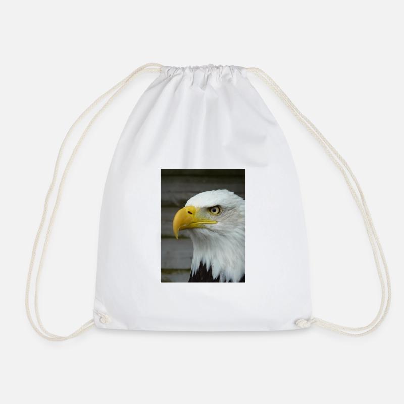 American Bald Eagle - Drawstring Bag - white