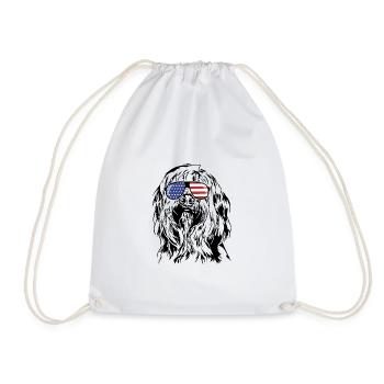 BRIARD Amérique Flag Lunettes de soleil Chiens Wilsigns - Sac de sport léger - blanc - Devant