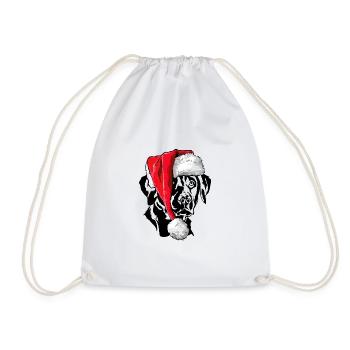 Père Noël Labrador Retriever chien de Noël Wilsigns - Sac de sport léger - blanc - Devant