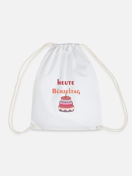heute bürzeltag - Turnbeutel - Weiß