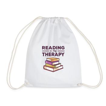 Lecture de livres Thérapie de relaxation Amateur de livres - Sac de sport léger - blanc - Devant