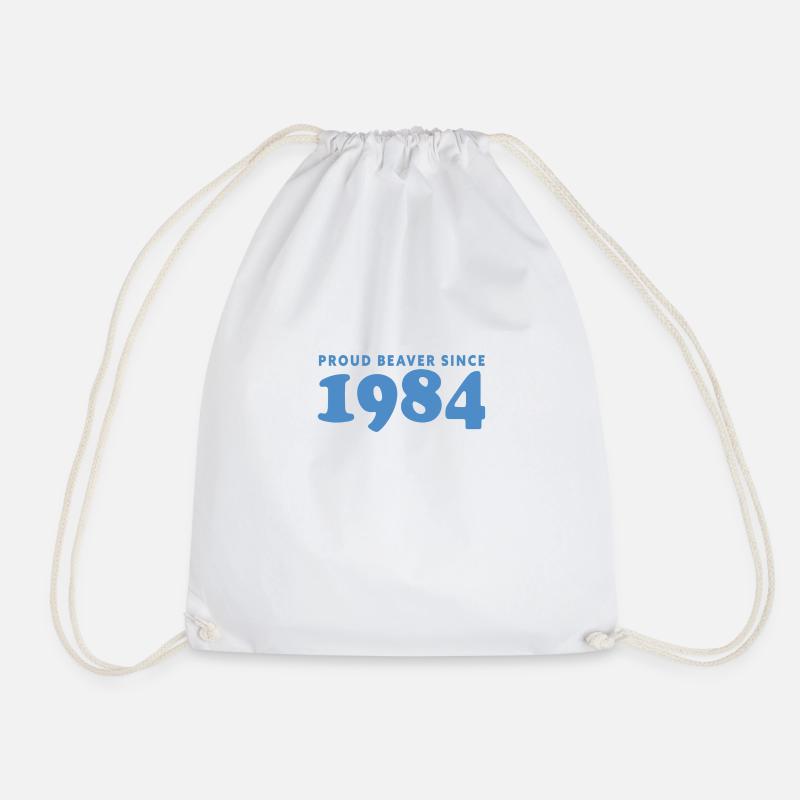 Proud beaver Since 1984 - Turnbeutel - Weiß