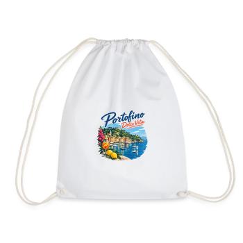 Portofino Dolce Vita Küste - Turnbeutel - Weiß - Vorne