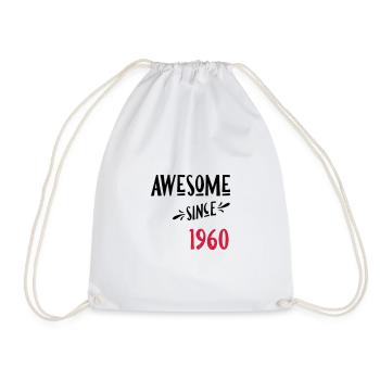 since1960 - Drawstring Bag - white - Front