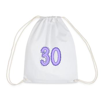 30. 30 ANS. 30e ANNIVERSAIRE. ANNIVERSAIRE 30 ANS. - Sac de sport léger - blanc - Devant