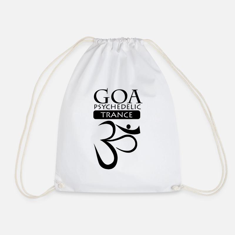 Goa Psychedelic Trance Logo - Turnbeutel - Weiß
