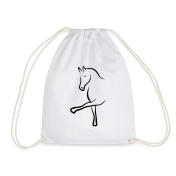 dressage - Drawstring Bag - white - Front