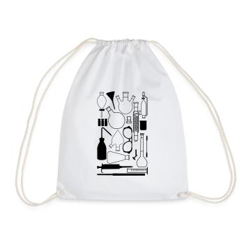 Laboratory equipment - Drawstring Bag - white - Front