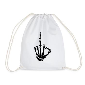 skelett_stinkefinger_1__f1 - Sac de sport léger - blanc - Devant