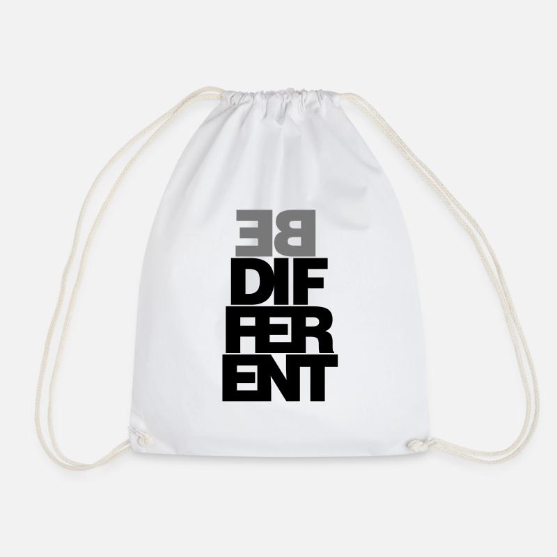 Be different - Drawstring Bag - white