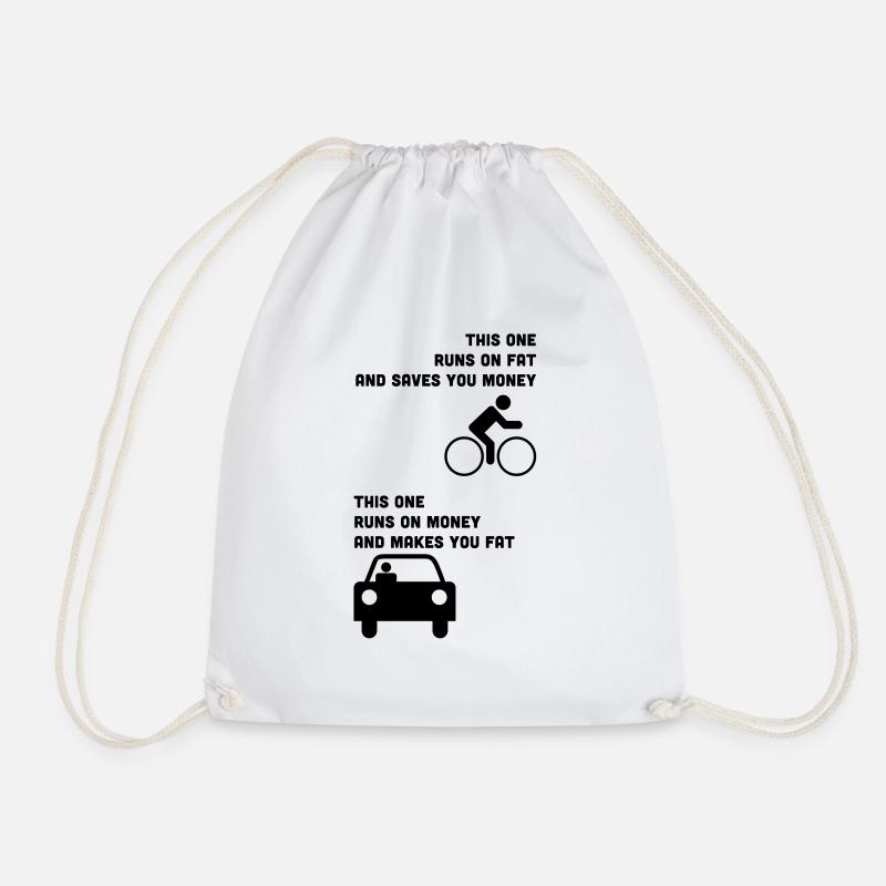 Runs on fat and saves you money - Drawstring Bag - white