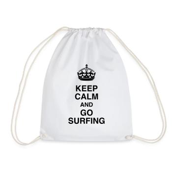 Surf / Surfing / Surfer / Surfen / Beach - Drawstring Bag - white - Front