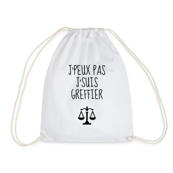 Clerk Greffier Greffe Urkundsbeamte Justice Law - Drawstring Bag - white - Front