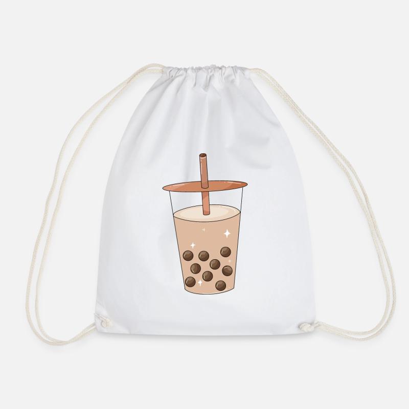 Bubble Tea - Drawstring Bag - white