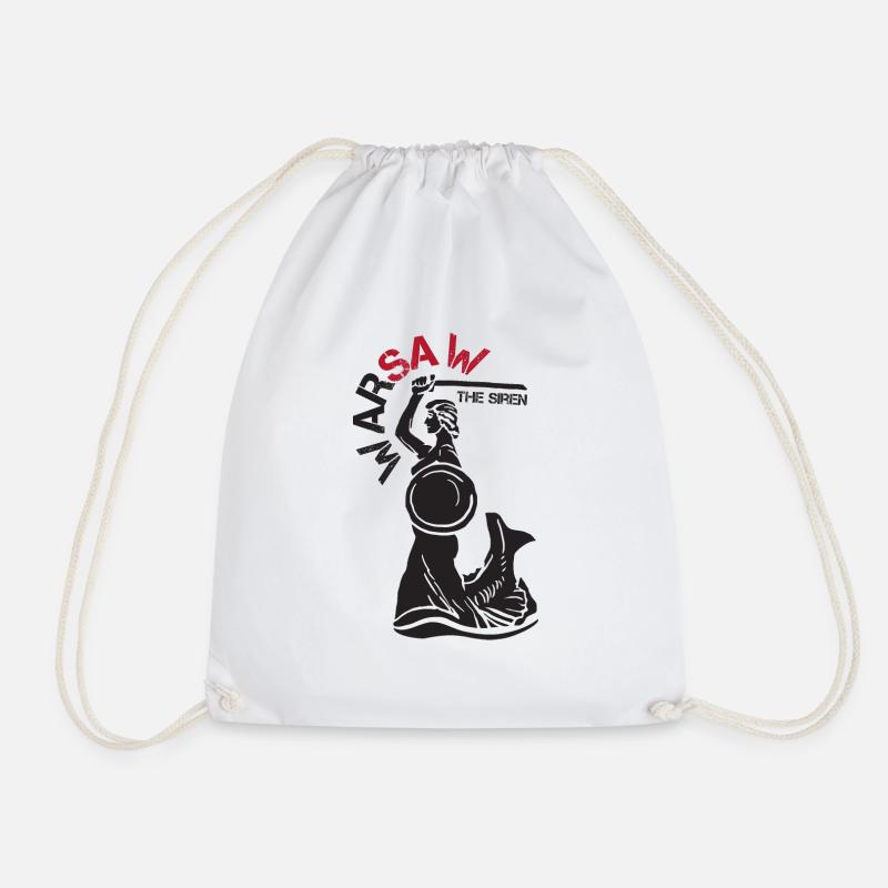 Warsaw Siren - Drawstring Bag - white