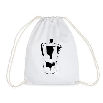 Espresso Cooker (1c) - Drawstring Bag - white - Front