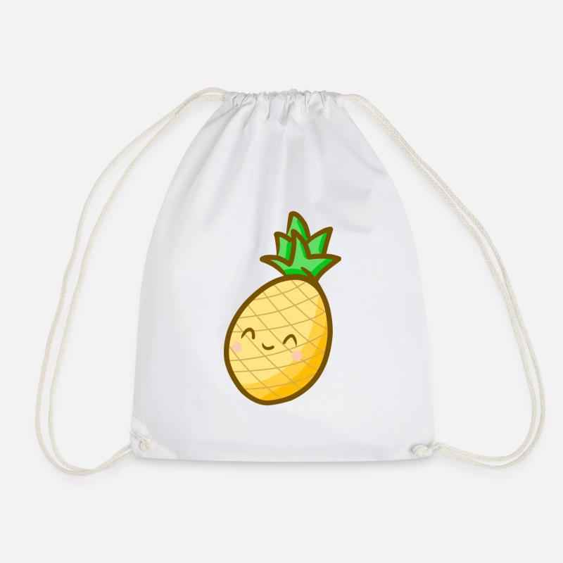 Pineapple - Drawstring Bag - white
