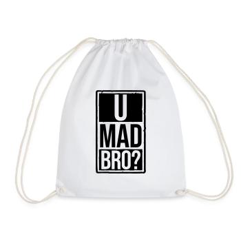 U mad bro - Sac de sport léger - blanc - Devant