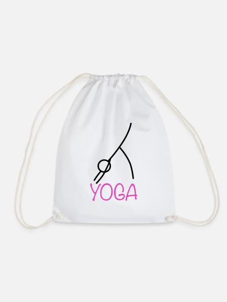 Yoga Stellung - Turnbeutel - Weiß